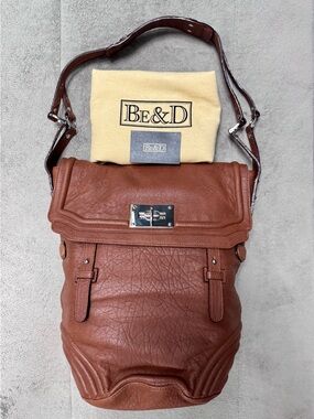 Authentic BE & D Hoffman Bag in Cinnamon Stick w Nickel (Silver) Hardware